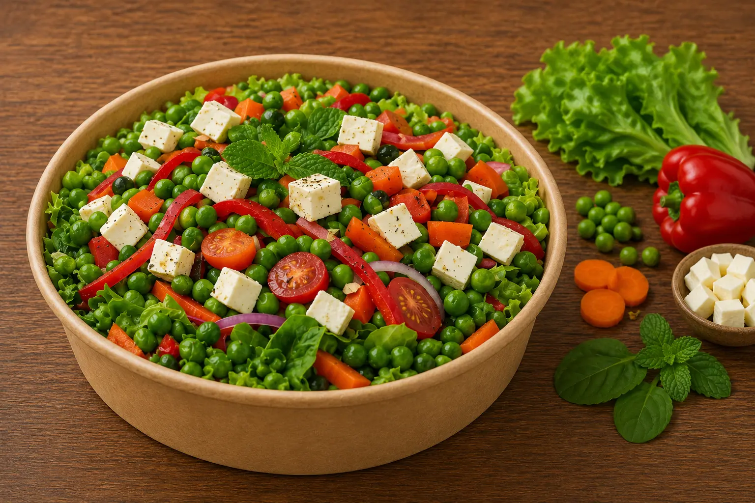 Creamy Green Peas Salad